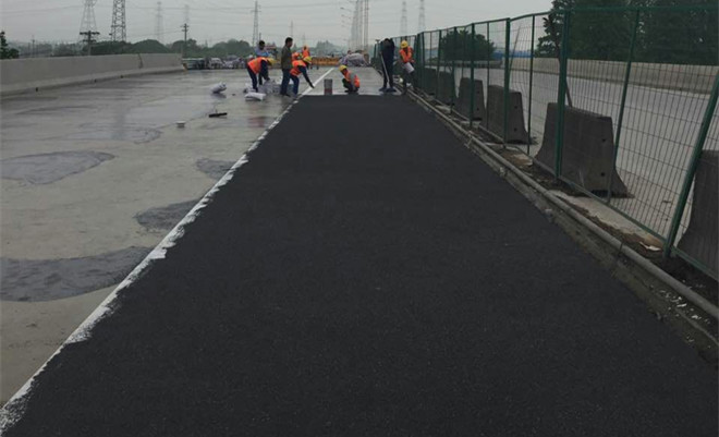 環氧地坪漆，水性地坪漆，地坪工程案例 - 太倉338國道彩色防滑路面，橋面防滑工程！